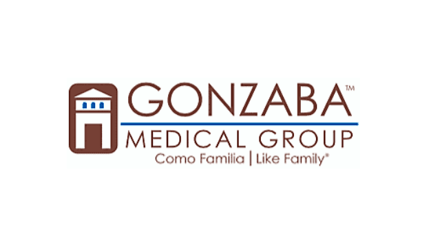 Maroon letters representing Gonzaba Medical Group