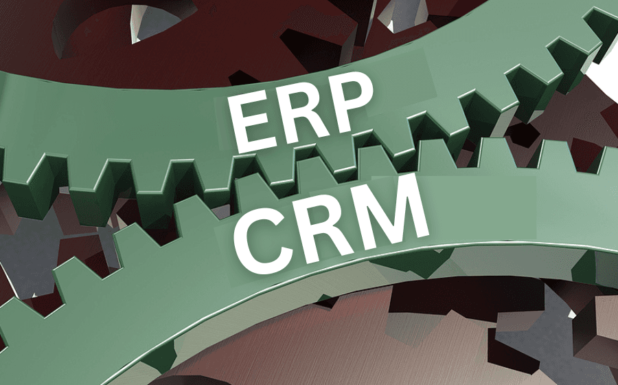 gears meshing, showing CRM ERP integration