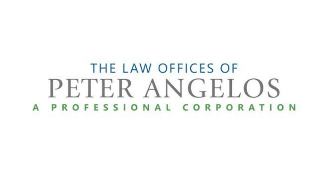 A multicolored logo for The Law offices of Peter Angelos