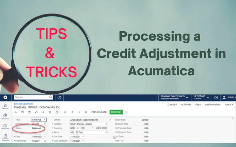 how-to-process-a-credit-adjustment-in-acumatica-mindover-software