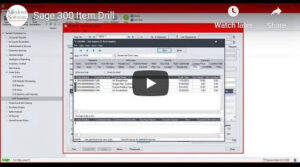 Sage 300 Ops Inquiry Item Drill VIDEO